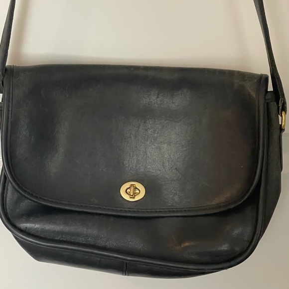 *Vintage* Coach City Crossbody Purse Made In New York Black Creed 372-3725 - Picture 3 of 16